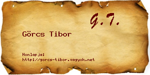 Görcs Tibor névjegykártya